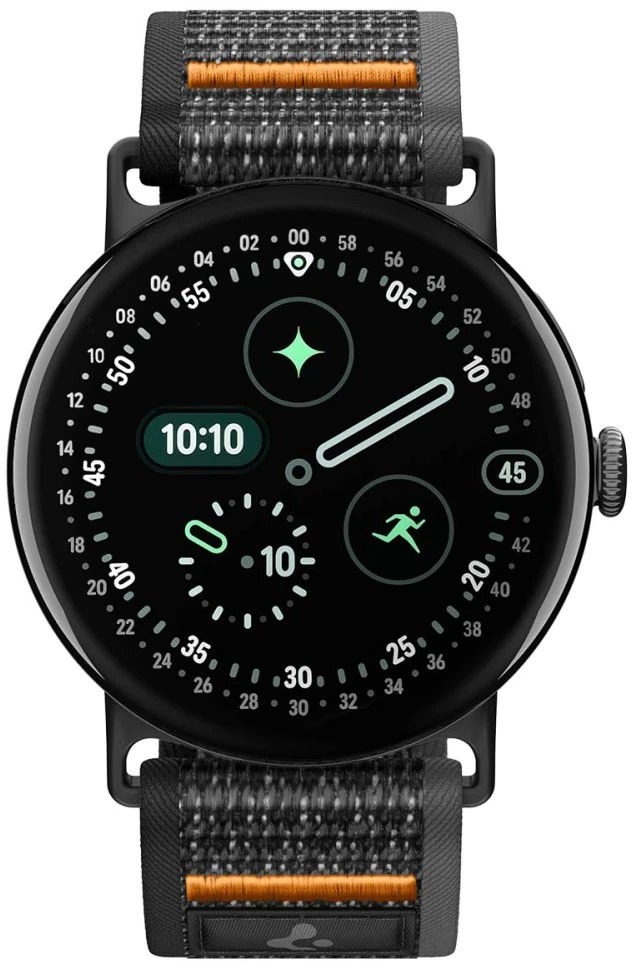 Spigen ATHLEX AIR GOOGLE PIXEL WATCH 1 / 2 / 3 / 4 / 5 (41 MM) AKTYVUS Juodas/ORANŽINIS