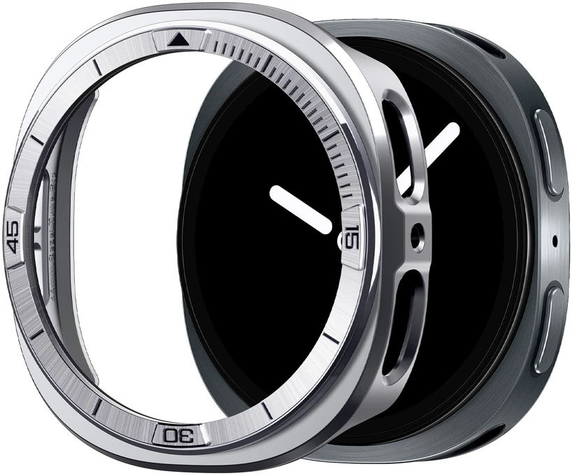 Spigen Bezel Tune Pro (Pilot), sidabrinis – Samsung Galaxy Watch 9/8 44mm
