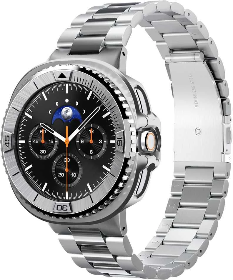 Spigen Bezel Tune Pro (Pilot), sidabrinis - Samsung Galaxy Watch 8 Classic 46mm