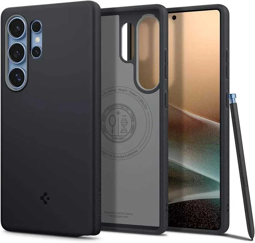 Spigen Caseology Nano Pop dėklas skirtas Samsung Galaxy S25 Ultra – juodos spalvos