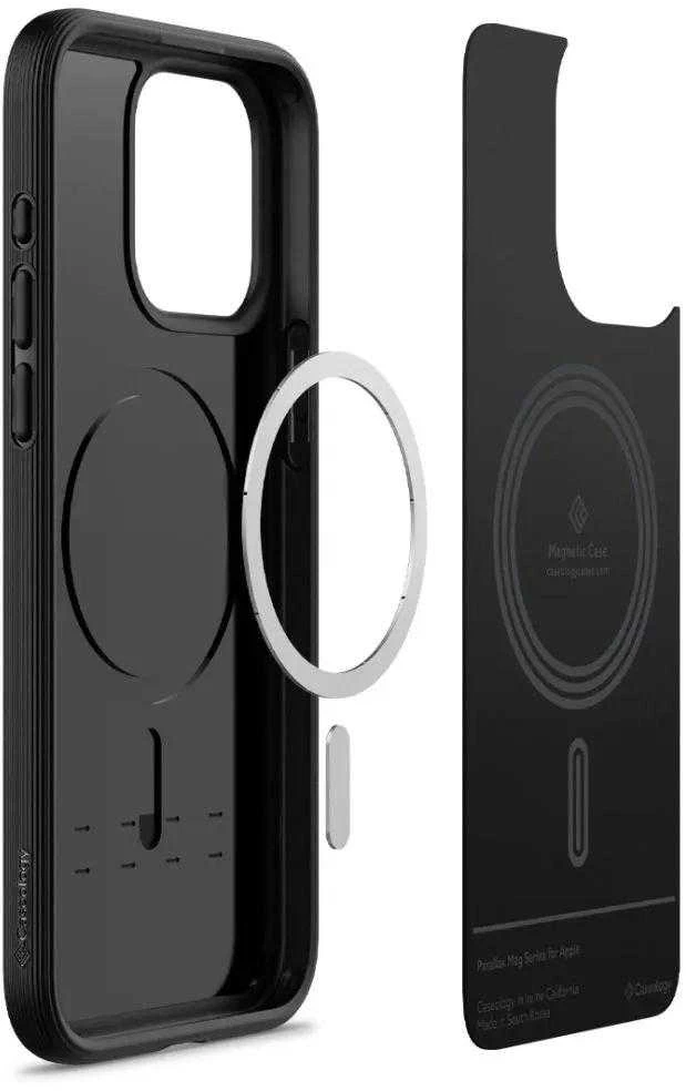 Spigen CASEOLOGY PARALLAX MAG MAGSAFE Apple iPhone 15 PRO MAX MATTE dėklas telefonui juodos spalvos