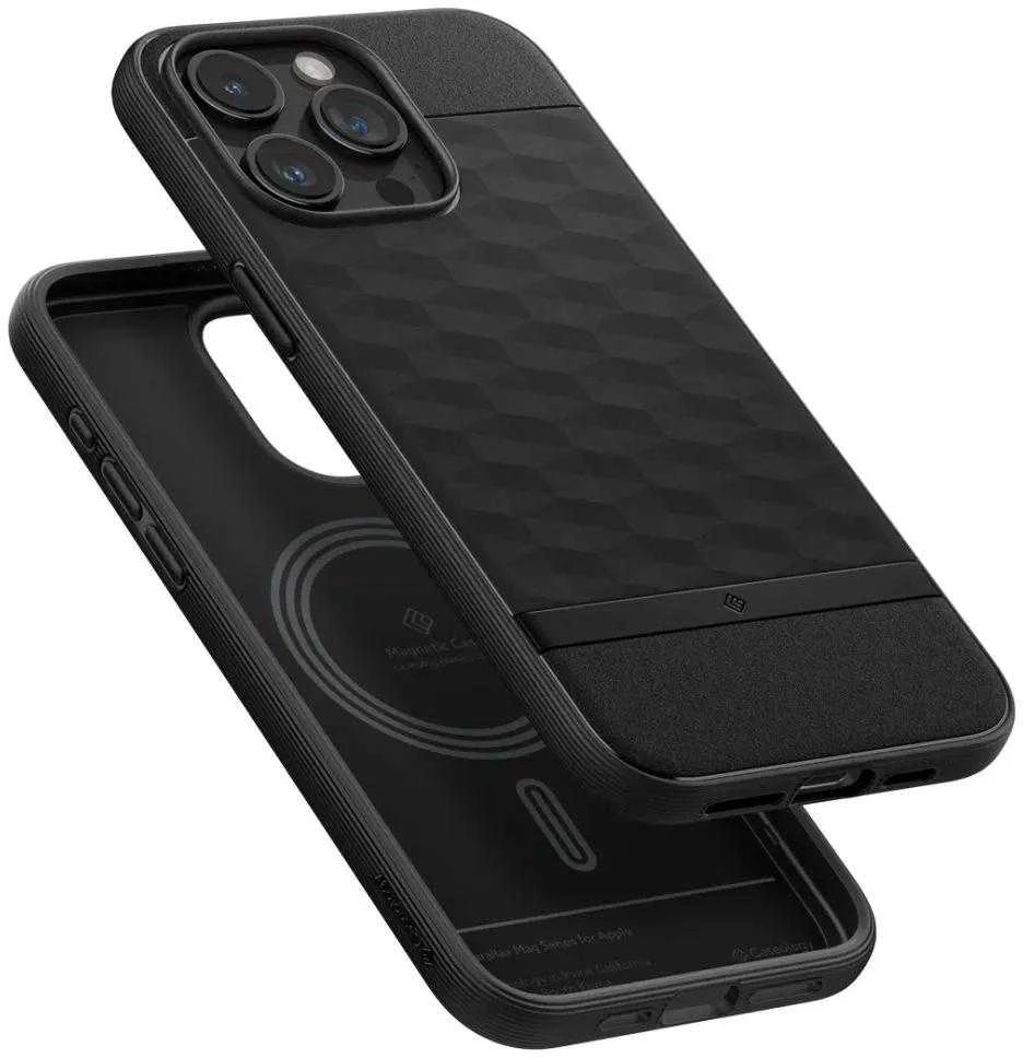 Spigen CASEOLOGY PARALLAX MAG MAGSAFE Apple iPhone 15 PRO MAX MATTE dėklas telefonui juodos spalvos