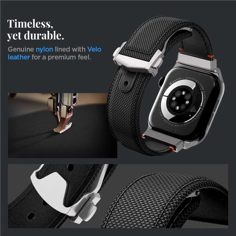 Spigen Klasikinis Fit dirželis, juodas - Apple Watch 49mm/46mm/45mm/44mm
