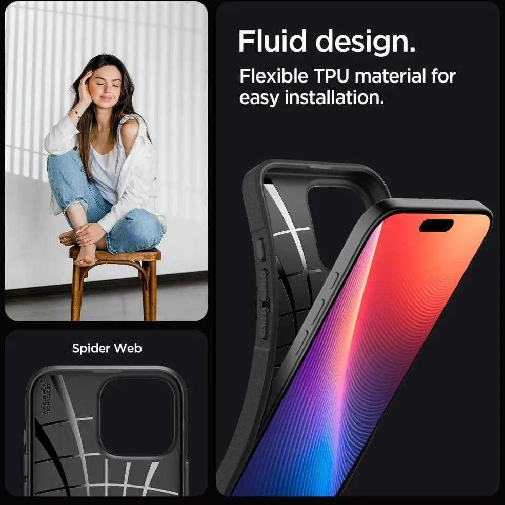 Spigen Core Armor - dėklas skirtas Apple iPhone 16 Pro Matte Juodas