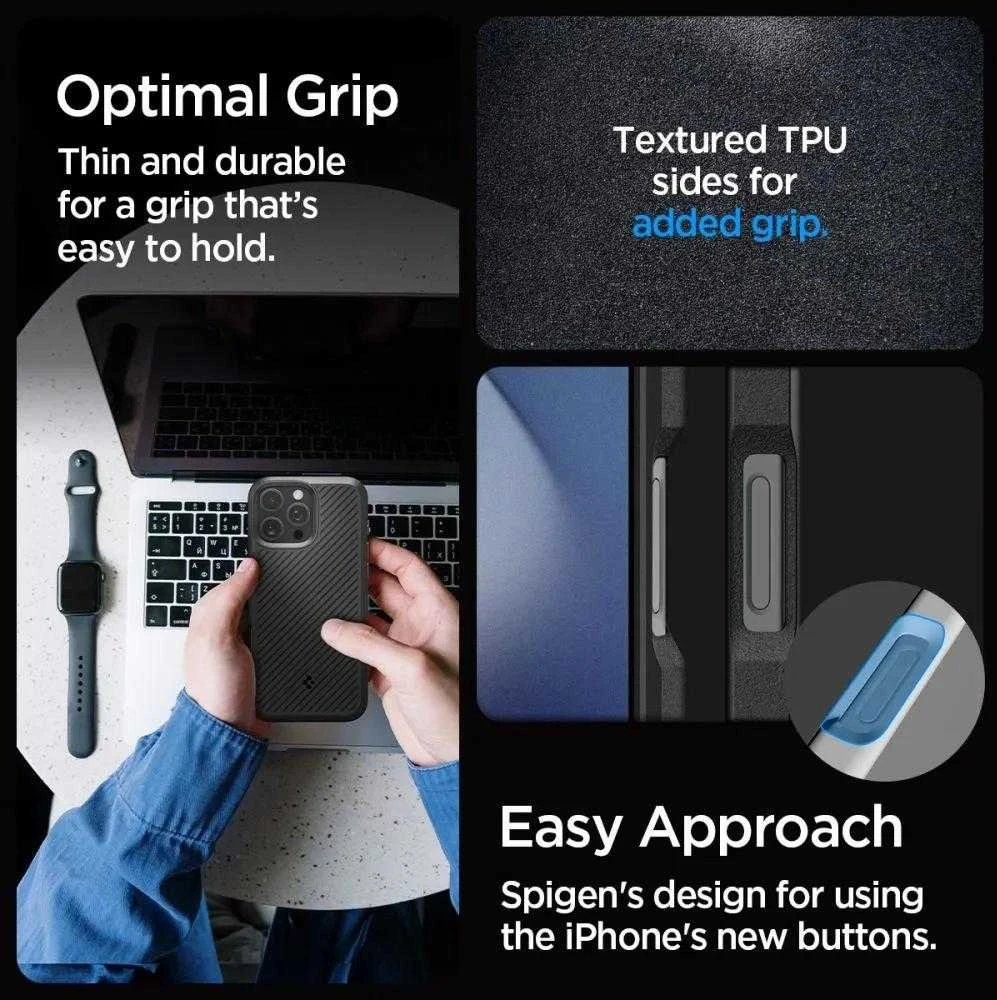 Spigen Core Armor – dėklas skirtas Apple iPhone 16 Pro Max Matte Juodas