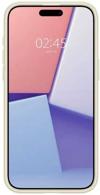 Dėklas „Spigen Crystal Hybrid“, smėlio spalvos – „iPhone 15 Pro Max“
