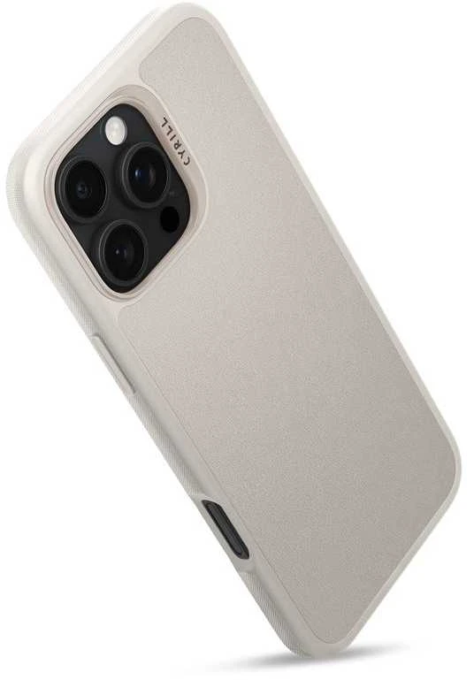 Dėklas „Spigen Cyrill Kajuk MagSafe“, kreminės spalvos – „Apple iPhone 16 Pro“