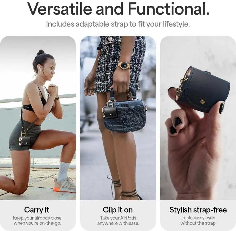 Dėklas Spigen Cyrill Mini Bag for Apple AirPods 4 – juodos spalvos
