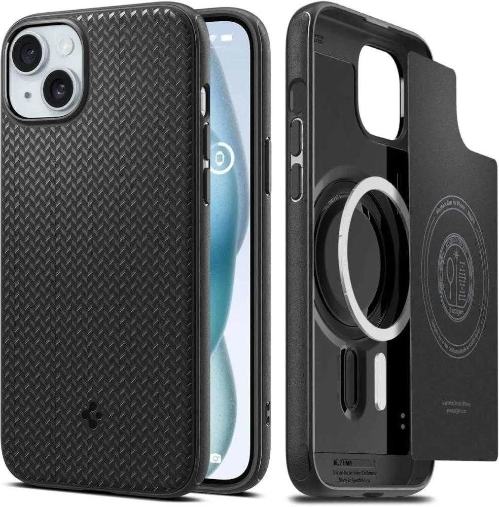 Spigen Mag Armor (MagFit) dėklas skirtas Apple iPhone 15 Plus, spalva - Matte Black