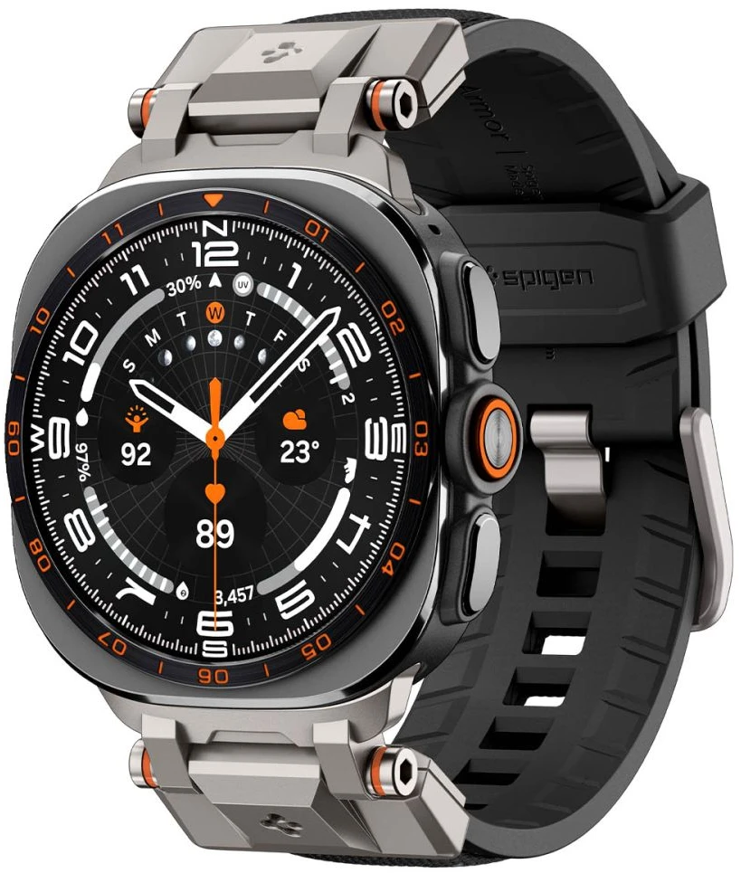 SPIGEN DURAPRO ARMOR DIRŽELIS SAMSUNG GALAXY WATCH ULTRA 1 / 2 2024-2026 (47 MM) Juodas