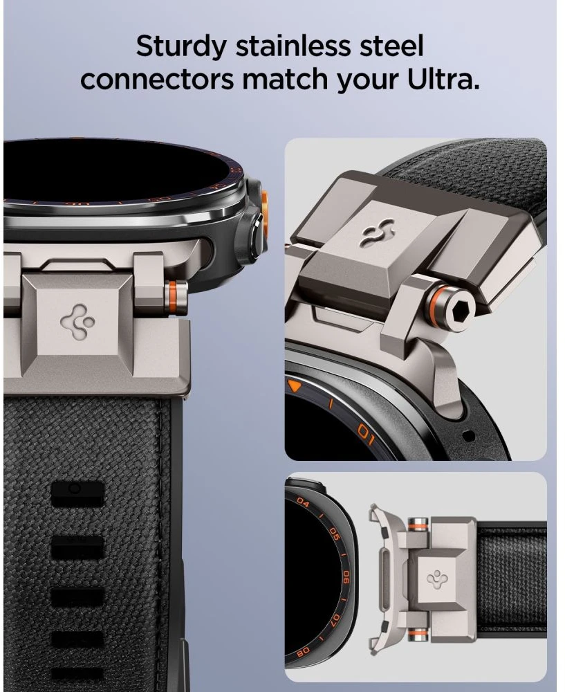 SPIGEN DURAPRO ARMOR DIRŽELIS SAMSUNG GALAXY WATCH ULTRA 1 / 2 2024-2026 (47 MM) Juodas
