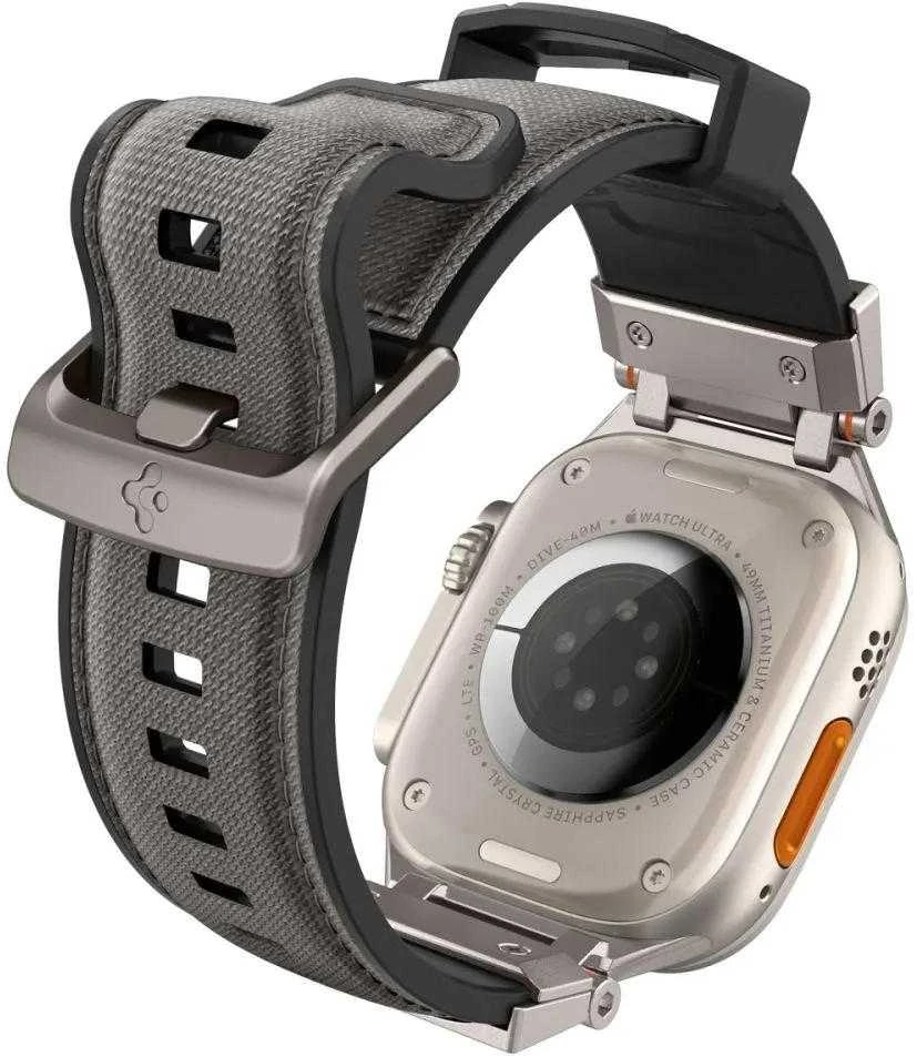 „Spigen DuraPro Armor“ dirželis, skirtas „Apple Watch 44 / 45 / 46 / 49 mm“ – pilkas