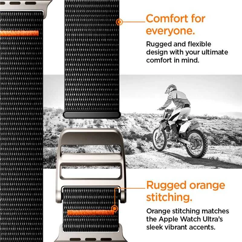 „Spigen DuraPro Flex“, juodas - Apple Watch 49mm/46mm/45mm/44mm/42mm