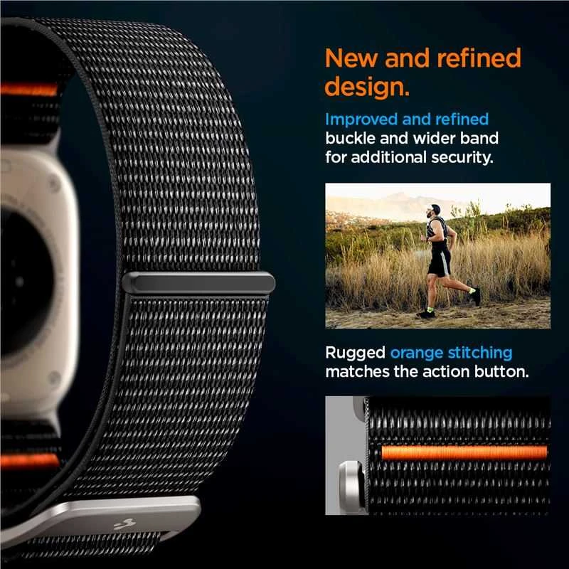 „Spigen DuraPro Flex“, juodas - Apple Watch 49mm/46mm/45mm/44mm/42mm