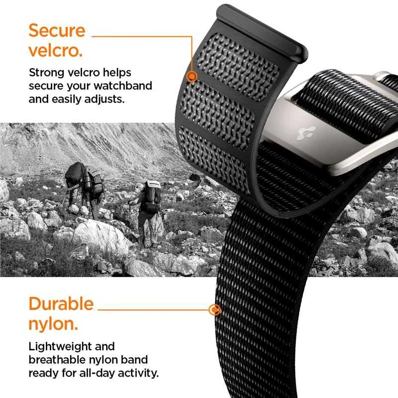 „Spigen DuraPro Flex“, juodas - Apple Watch 49mm/46mm/45mm/44mm/42mm