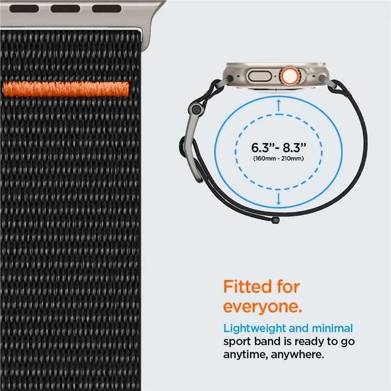 „Spigen DuraPro Flex“, juodas - Apple Watch 49mm/46mm/45mm/44mm/42mm