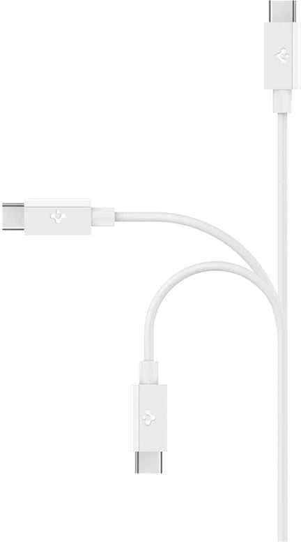 Spigen „Essential“ USB A–USB C 60 W laidas, baltas EB6010AC