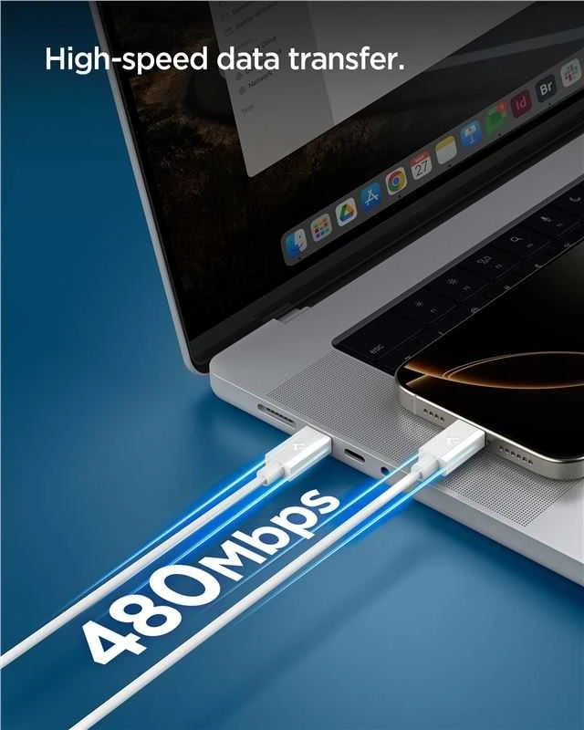 Spigen EB6010CC USB-C Cable 60W 100 cm - Baltas