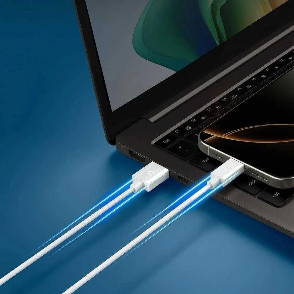 Spigen EB6010CC USB-C Cable 60W 200 cm - Baltas