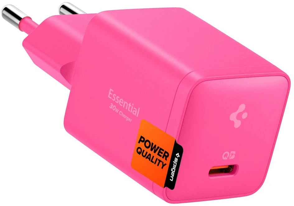 Spigen EE301EU-GAN ESSENTIAL 1 PRIEVADO TINKLO ĮKROVIKLIS 30W ROŽINIS