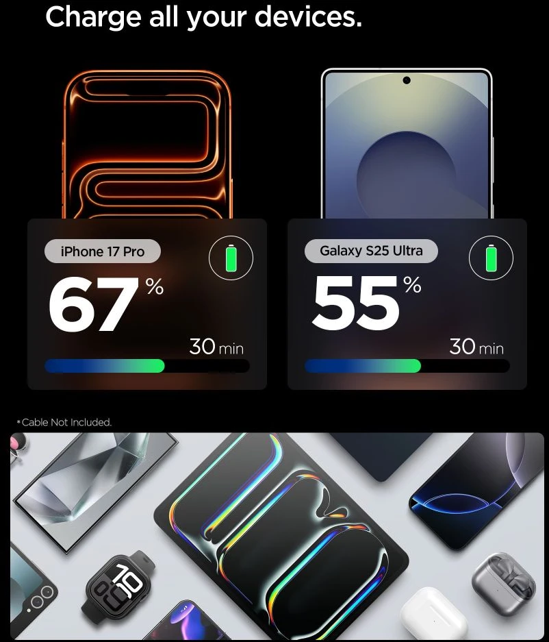 Spigen EE301EU-GAN ESSENTIAL 1 PRIEVADO TINKLO ĮKROVIKLIS 30W ROŽINIS