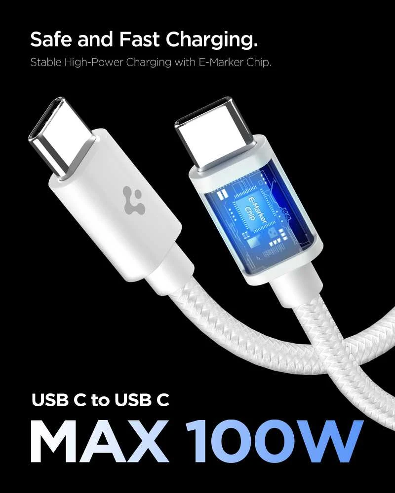 Spigen EE451EU Essential USB-C 45W Wall Charger - Baltas