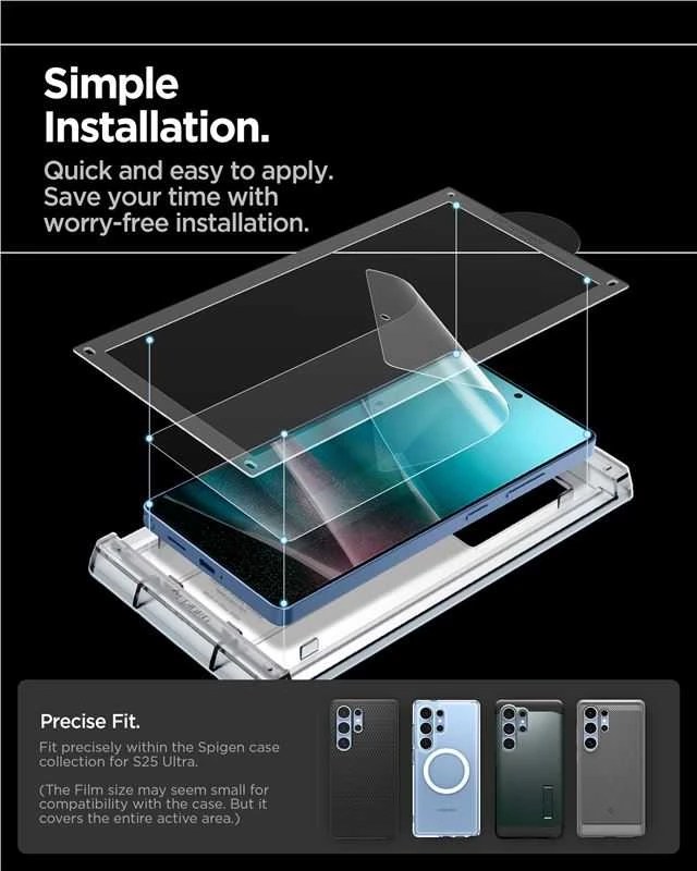 Spigen Elite Shield EZ FIT Hybrid Glass Samsung Galaxy S25 Ultra – Transparent