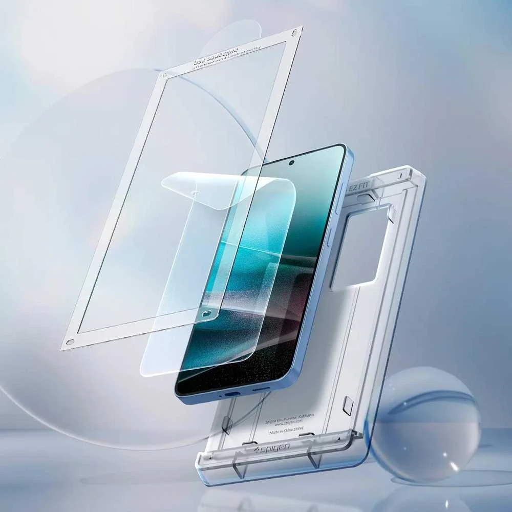 Spigen ELITE SHIELD EZ FIT Hybrid Glass Samsung Galaxy S25 – Transparent