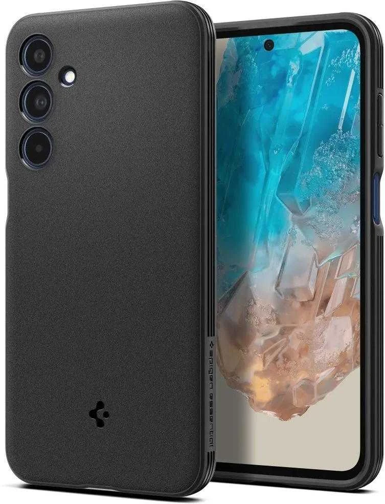 Spigen Essential SandBlast Samsung Galaxy M35 5G – dėklas telefonui juodos spalvos