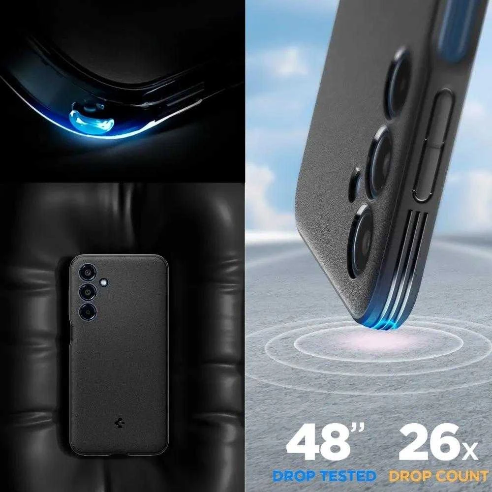 Spigen Essential SandBlast Samsung Galaxy M35 5G – dėklas telefonui juodos spalvos