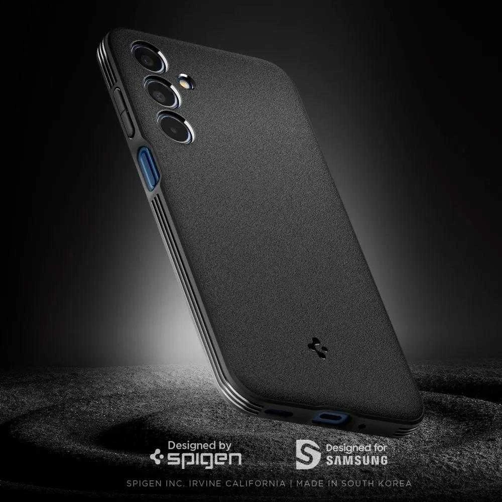Spigen Essential SandBlast Samsung Galaxy M35 5G – dėklas telefonui juodos spalvos