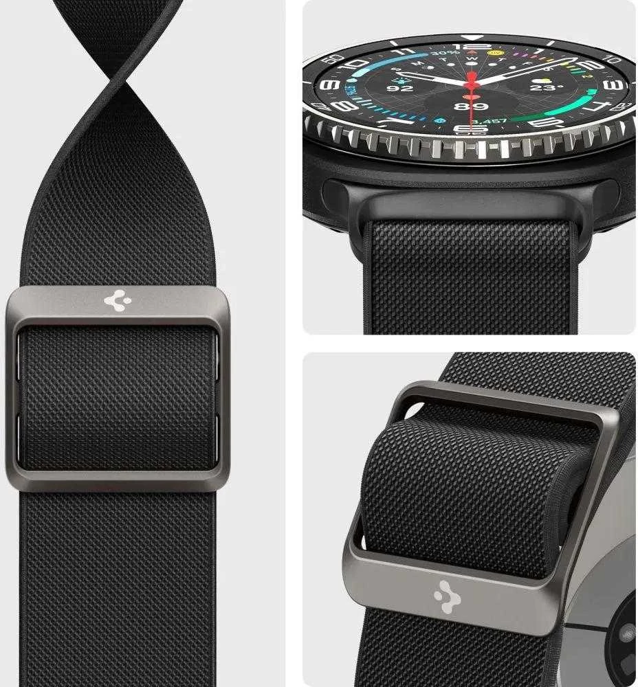 Spigen Lite Fit Band, juodas - Galaxy Watch 8 46mm/44mm/40mm
