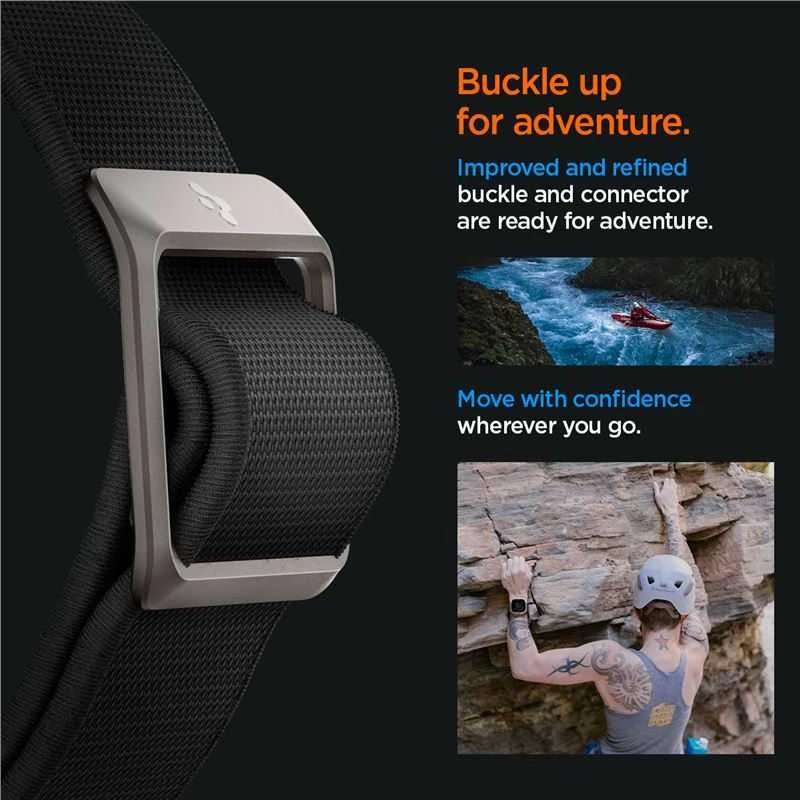 Spigen Fit Lite Ultra Apple Watch 4 / 5 / 6 / 7 / 8 / 9 / SE / Ultra (42 / 44 / 45 / 49 mm) juodos spalvos