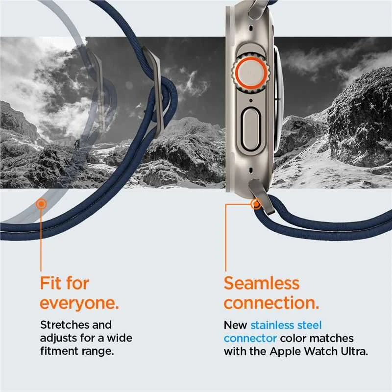 Spigen Fit Lite Ultra Apple Watch 4 / 5 / 6 / 7 / 8 / 9 / SE / Ultra (42 / 44 / 45 / 49 mm) mėlynos spalvos