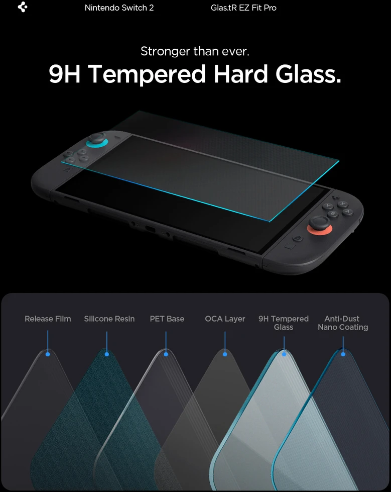 Spigen Glass tR EZ Fit Pro 2 Pack - Nintendo Switch 2