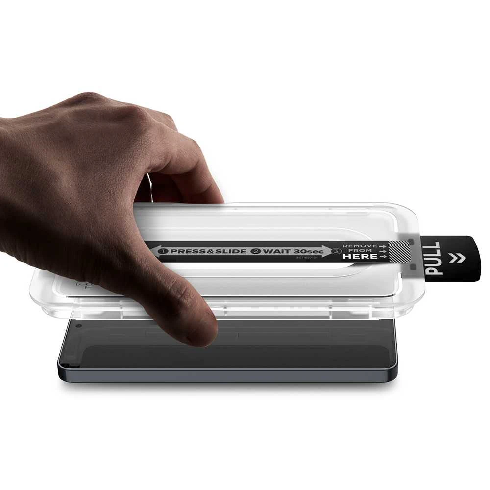 „Spigen Glass tR EZ Fit Pro“ (nespindintys) 2 vnt., skaidrūs – „Samsung Galaxy S26+“
