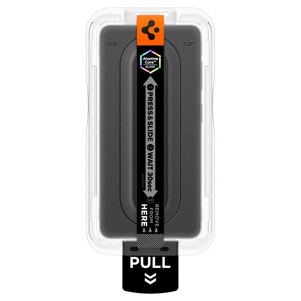 „Spigen Glass tR EZ Fit Pro“ (nespindintys) 2 vnt., skaidrūs – „Samsung Galaxy S26+“