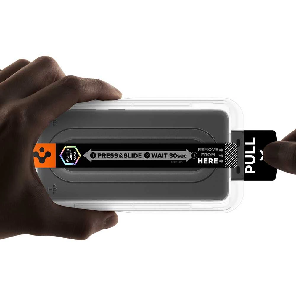 „Spigen Glass tR EZ Fit Pro“ (nespindintys) 2 vnt., skaidrūs – „Samsung Galaxy S26+“