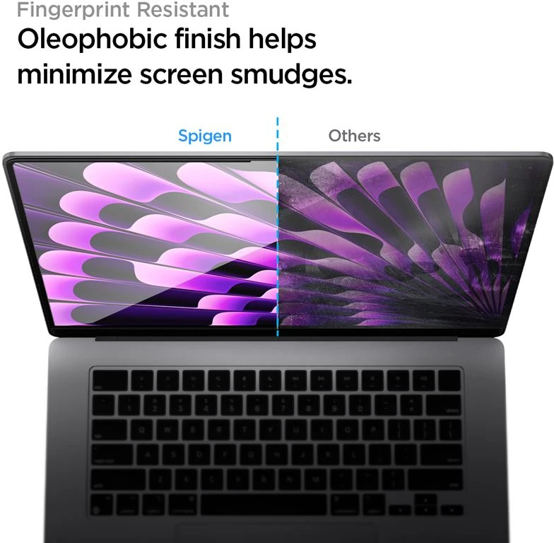 „Spigen Glass tR SLIM“ 1 vnt. pakuotė – „MacBook Air 15“ M4/M3/M2