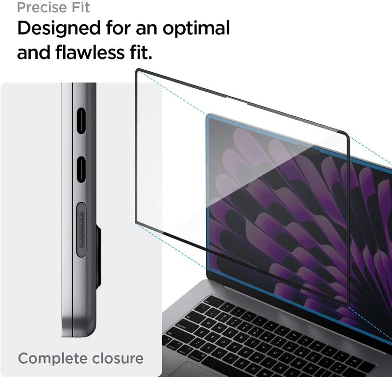„Spigen Glass tR SLIM“ 1 vnt. pakuotė – „MacBook Air 15“ M4/M3/M2
