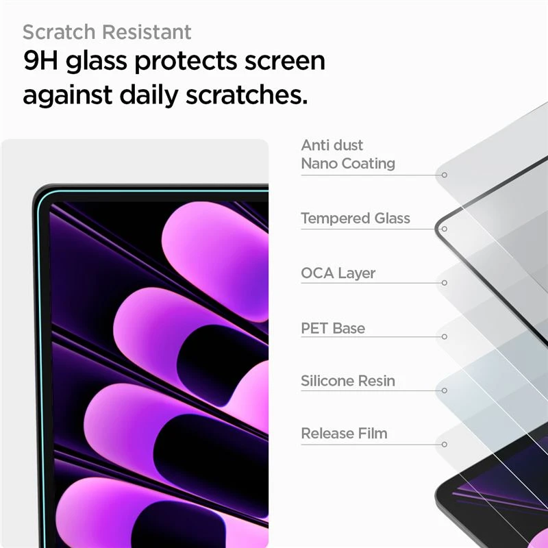 „Spigen Glass tR SLIM“ 1 vnt. pakuotė – „MacBook Air 15“ M4/M3/M2