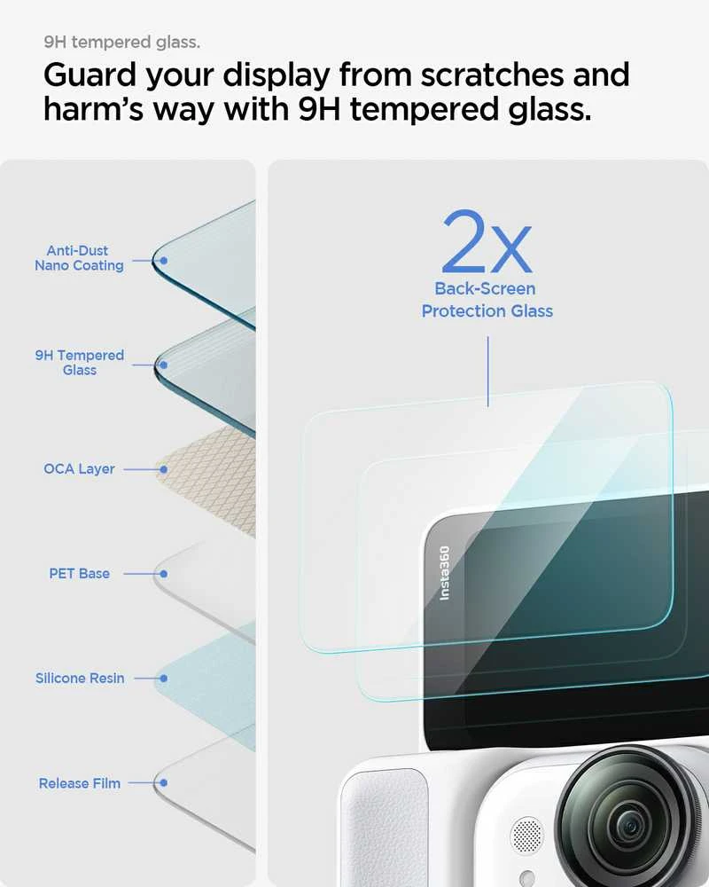 Spigen Glass tR Slim 2 Pack - Insta360 Go Ultra