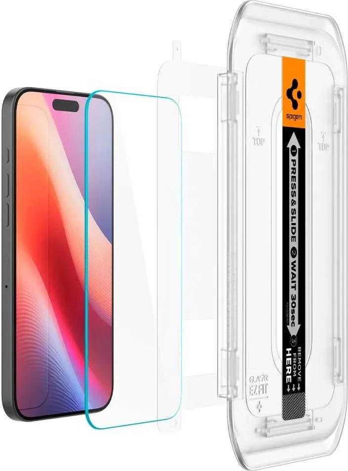 „Spigen Glass tR EZ Fit HD“ 1 vnt., skaidrus – „Apple iPhone 16 Pro Max“