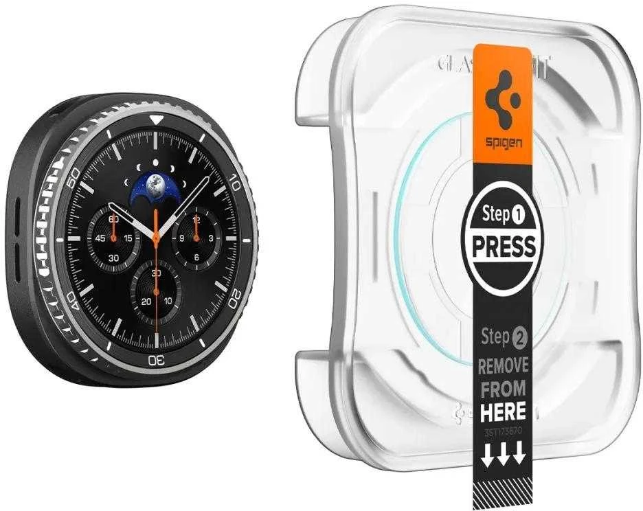 „Spigen Glass tR EZ Fit“ 2 vnt. pakuotė – „Galaxy Watch 8 Classic“ (46 mm)