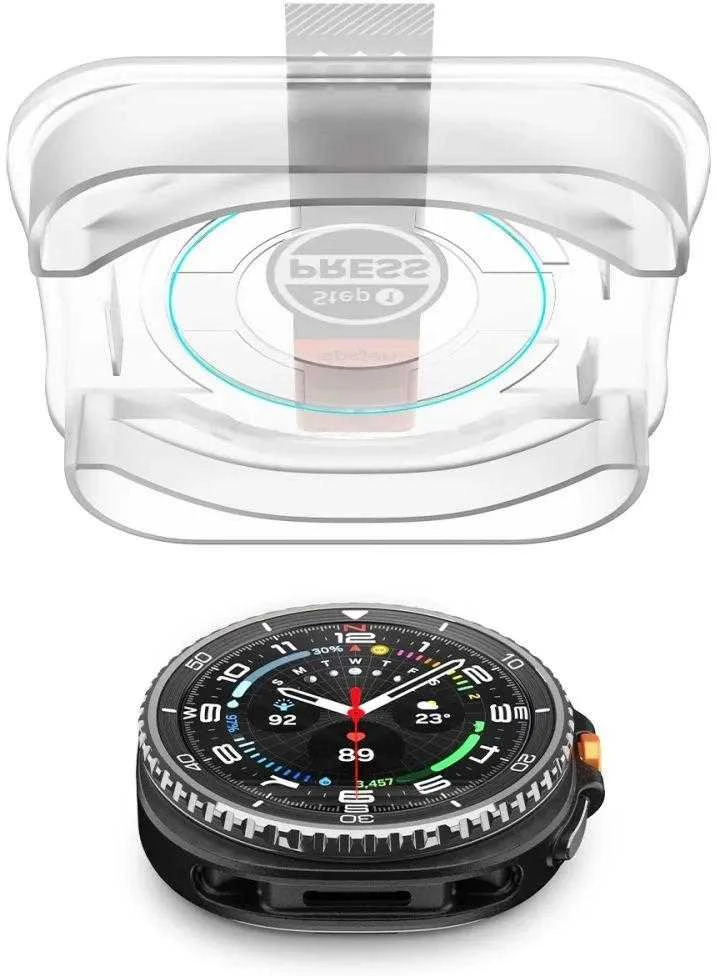 „Spigen Glass tR EZ Fit“ 2 vnt. pakuotė – „Galaxy Watch 8 Classic“ (46 mm)