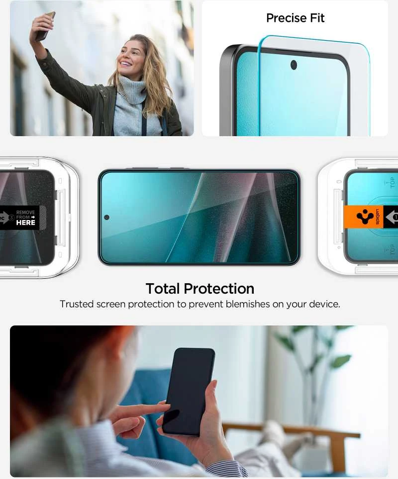 Spigen Glas.TR "Ez Fit" apsauginis stiklas 2-pack for Samsung Galaxy A36 5G – Transparent
