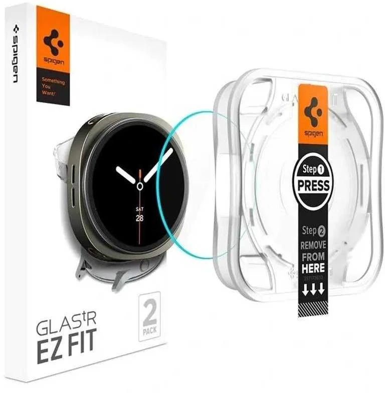 Spigen Glass tR EZ Fit 2 Pack - Samsung Galaxy Watch 8 (40mm)
