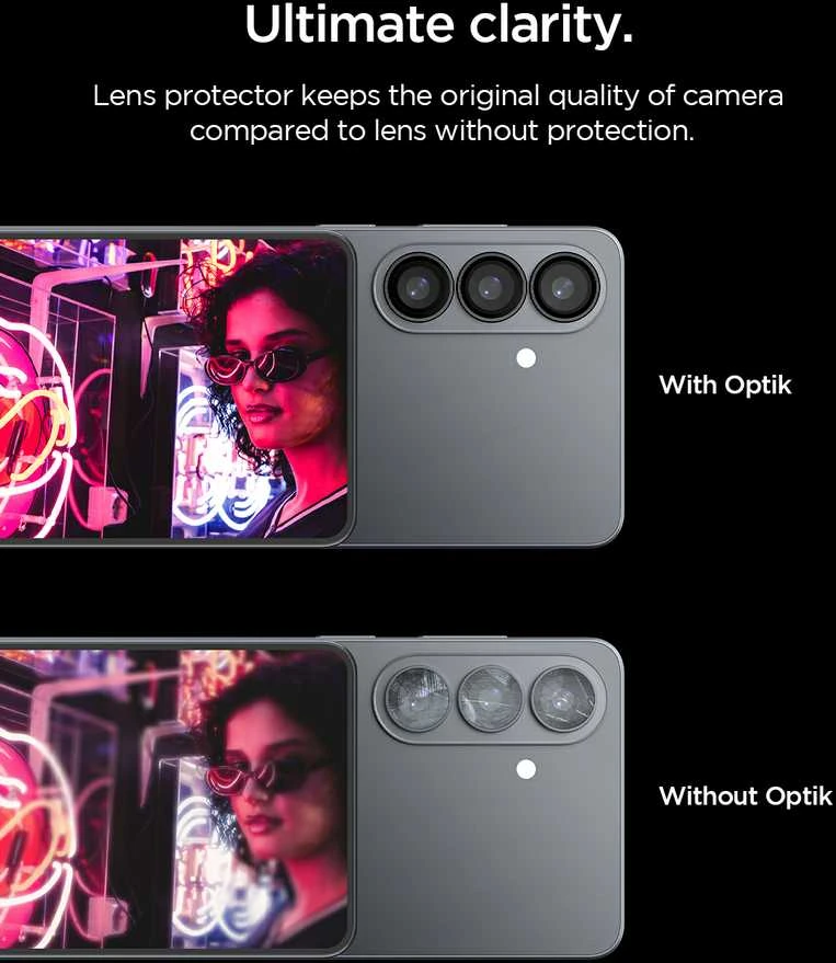 Spigen Glas.Tr Ez Fit Optik Pro HD Kamera Cover 2-pack for Samsung Galaxy S26+ – Juodas