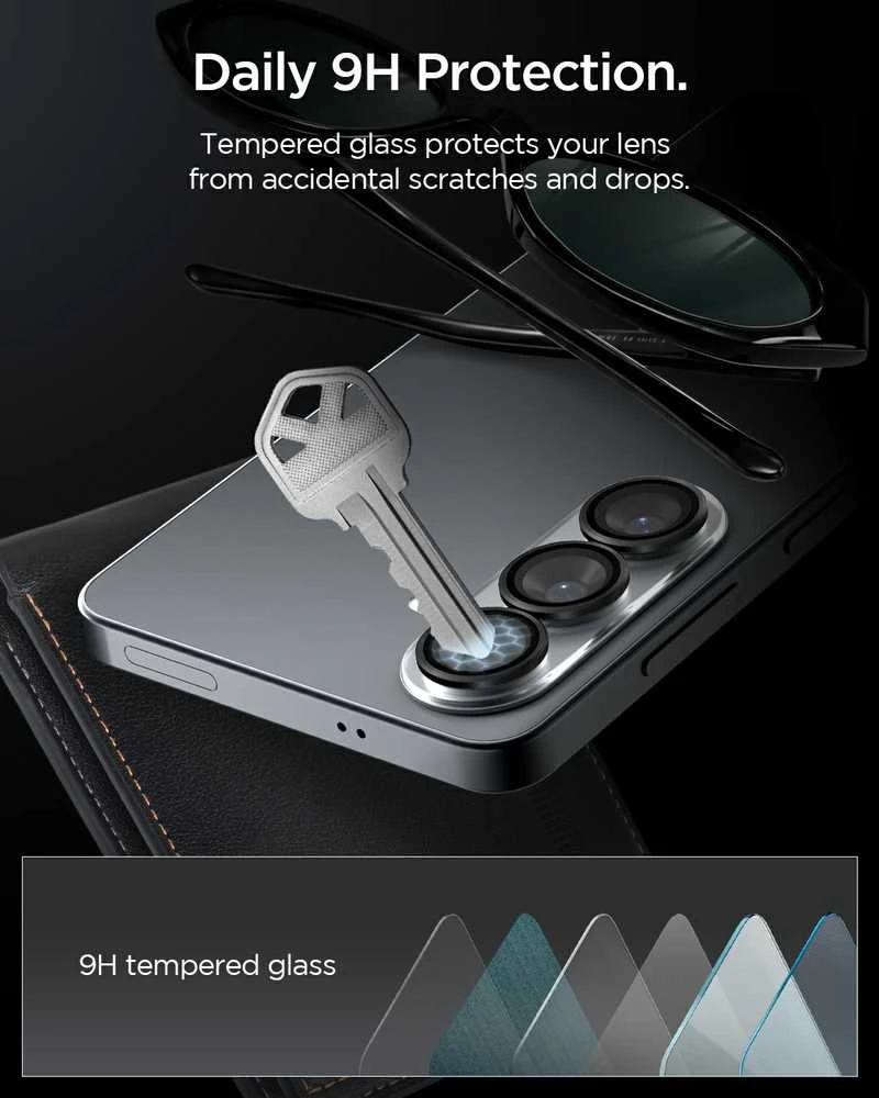 Spigen Glas.Tr Ez Fit Optik Pro HD Kamera Cover 2-pack for Samsung Galaxy S26+ – Juodas