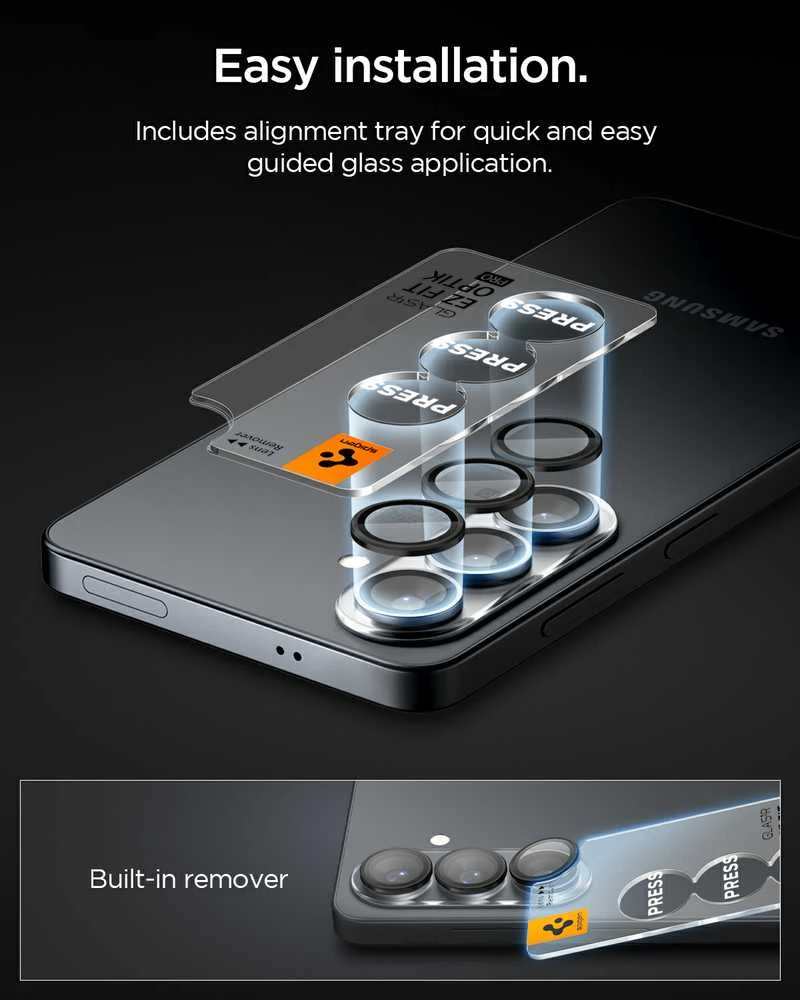 Spigen Glas.Tr Ez Fit Optik Pro HD Kamera Cover 2-pack for Samsung Galaxy S26+ – Juodas